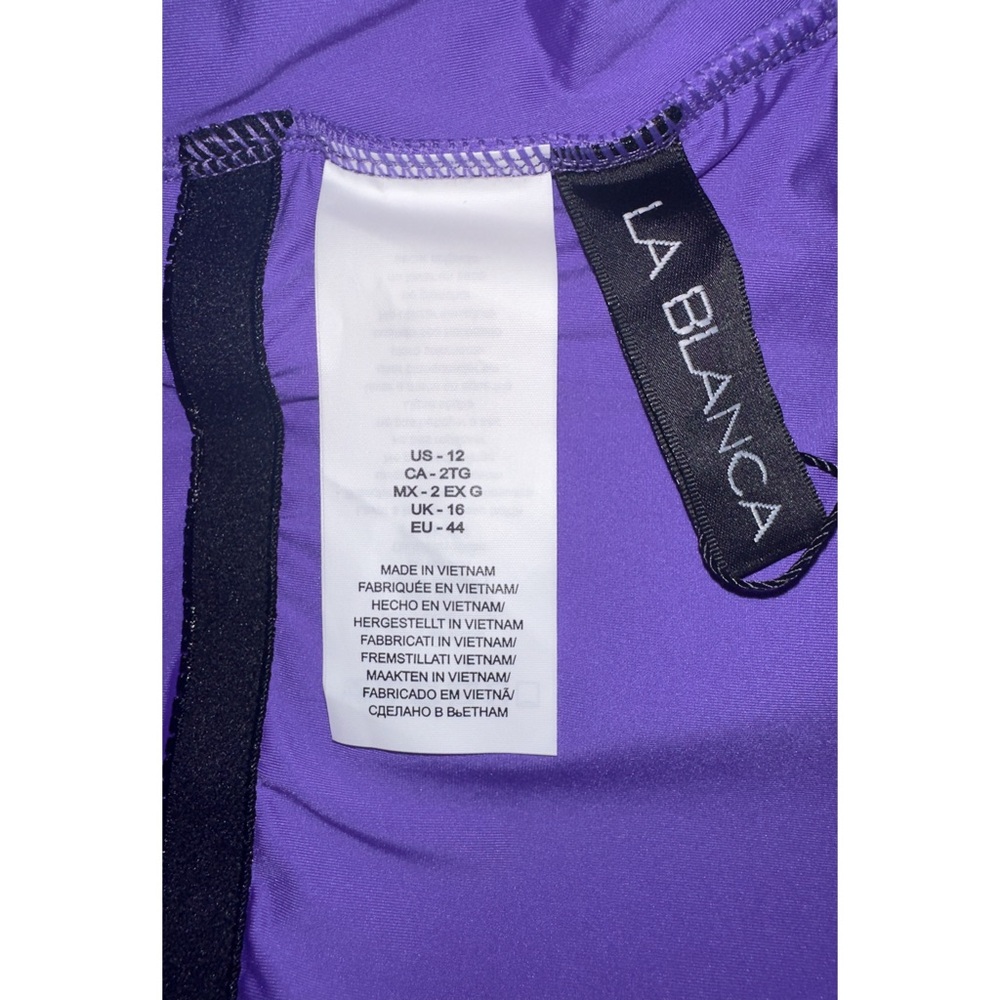 NWT La Blanca Island Goddess Lingerie One Piece Swimsuit in Ultraviolet Purple - Picture 9 of 11
